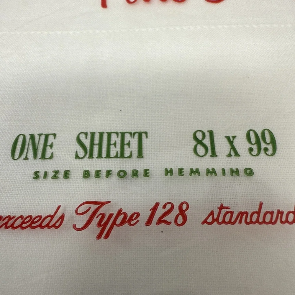 VTG Pepperell Muslin Twin Bed Sheet Bedding White Made in USA 1960s 1970s NOS